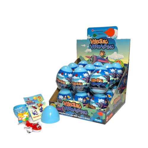 TRIGGER TREAT CANDY + SURPRISE EGGS AIRPLANE BOX/18