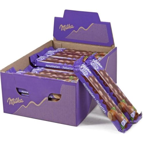 MILKA CHOCOLADE REEP HELE NOTEN - 30 STUKS