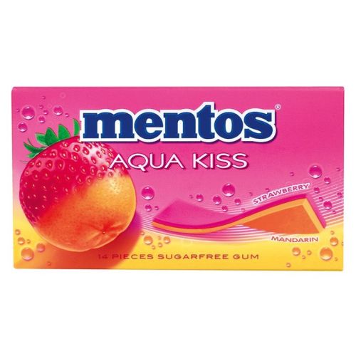 MENTOS GUM AQUA KISS STRAWBERRY-MANDARIN 26 GR - 20 PACKS