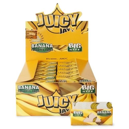 Juicy Jay's Banaan gearomatiseerde rolls | 5 meter per rol | 24 rollen