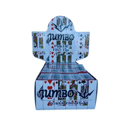 Jumbo poker filter tips box/100