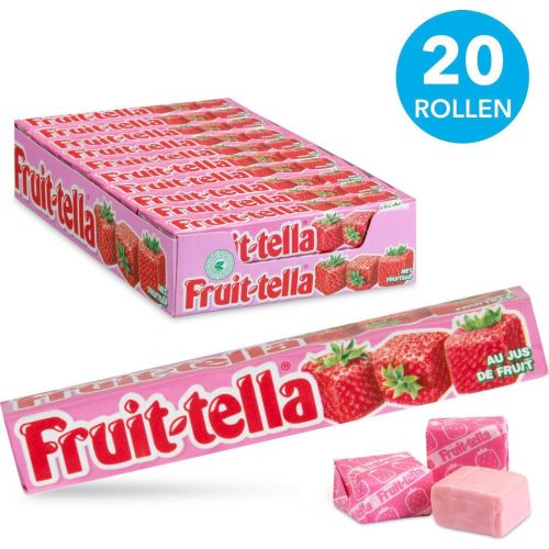 Fruit-Tella Aardbei Rollen - 20 stuks 