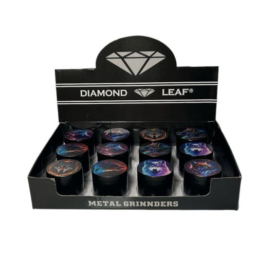 DIAMOND LEAF METAL WOLF GRINDERS BOX/12