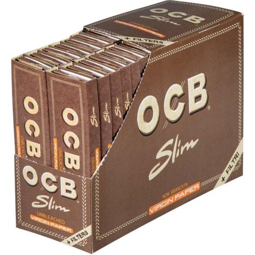 Ocb brown slim  virgin paper + filter tips