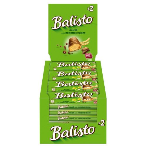 BALISTO MUESLI CHOCOLADE REEP 20 x 2 STUKS BOX/20
