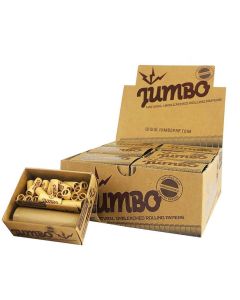 Jumbo natural unbleached rolling papers box/12