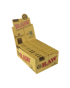 RAW® CONNOISSEUR ROLLING PAPERS + PREROLLED TIPS
