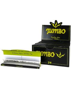 JUMBO KINGSIZE SLIM BLACK + TIPS BOX/24