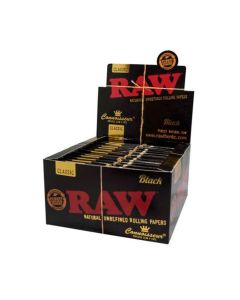 RAW Black Connoisseur Kingsize Slim vloei + filtertips | 24 pakjes