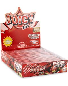 Juicy Jay's Aardbei gearomatiseerde Kingsize vloei | 24 pakjes
