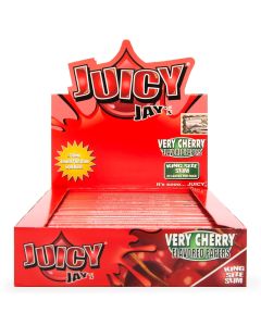 Juicy Jay's Kersen gearomatiseerde Kingsize Slim vloei | 24 pakjes