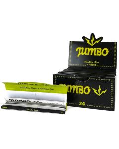Papiers à rouler Jumbo Black Kingsize Slim + Filtres à pointe | 24 Packs