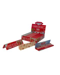 DIAMOND LEAF STRAWBERRY FLAVOURED ROLLING PAPERS BOX/24