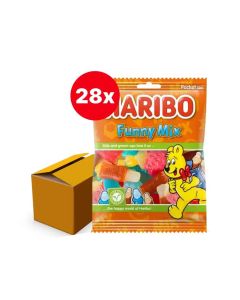 HARIBO FUNNY MIX SNOEP 28 x 75 GRAM ZAKJES BOX/28