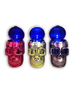 SKULL ASHTRAY WITH LIGHT 1PC