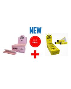 JUMBO PINK KING SIZE SLIM + JUMBO YELLOW MELLOW FILTER TIPS COMBIDEAL