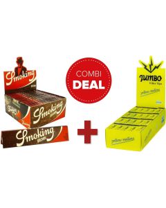 Smoking bruin king size + jumbo yellow mellow filter tips Combideal 