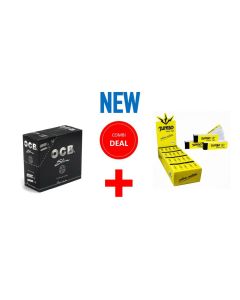 OCB KING SIZE SLIM + JUMBO YELLOW MELLOW FILTER TIPS COMBIDEAL